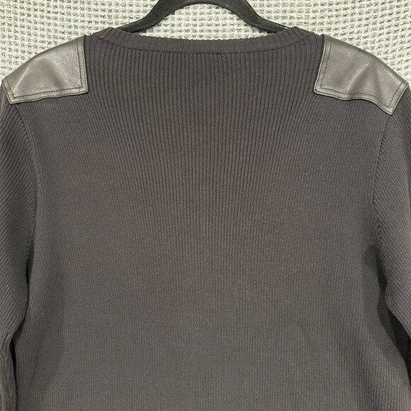 Ralph Lauren Jeans Company Knit Sweater Shirt Womens XL Leather Shoulder Patch - Picture 4 of 8
